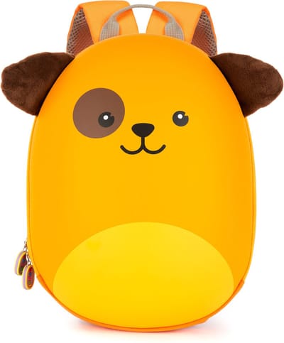 Kinderrugzak - puppy (bruin) - lichtgewicht - comfortabel - duurzame hardcase - 4L