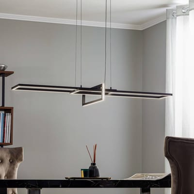 Trio Lighting LED hanglamp Salinas, 3.000 K, mat zwart