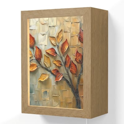 Wandlamp 15x20 cm - Oplaadbaar - Boom - Abstract - Natuur - Kunst - Wandlampen binnen woonkamer - Slaapkamer lamp met kabel - Decoratieve nachtlamp - Vloerlamp snoer