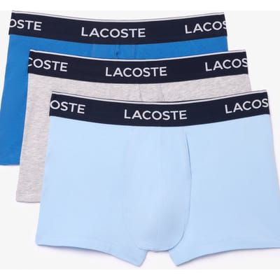 Lacoste heren 3P boxers basic blauw & grijs