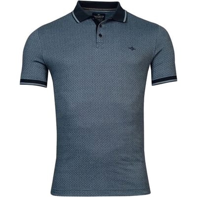 Baileys Polo 2-Tone Fine Fantasy Block Stripe Jacquard Design Pastel Blauw / male