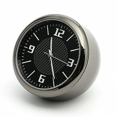 Quartz klok voor auto - mini design - zwart - ideaal voor thuis of op kantoor - ShopVlot