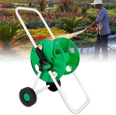 Slangwagen - Haspel Trolley - Tuin Besproeien - Stabiel Ontwerp - 50 meter - Groen