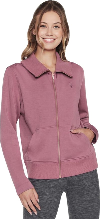 Skechers Hoodless Hoodie Skechcloud Jacket WJA288-DKMV, Vrouwen, Purper, Sweatshirt, maat: L