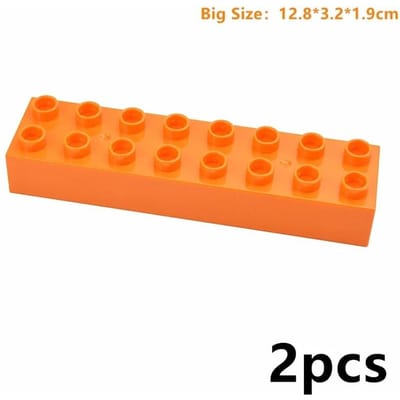 Grote Maat 2x8 Stippen Bouwstenen Veelkleurig Bulk Pak Voor Constructie Creatief Grote Deeltjes Baksteen Speelgoed Compatibel Duploes