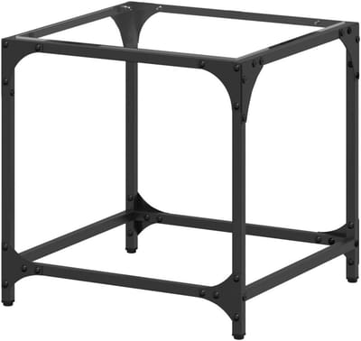 vidaXL Coffee table with transparent glass top 40x40x40 cm steel, side table, living room table, center table, sofa table, accent table