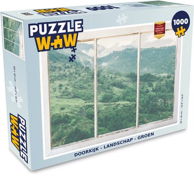 Puzzel Doorkijk - Landschap - Groen - Legpuzzel - Puzzel 1000 stukjes volwassenen