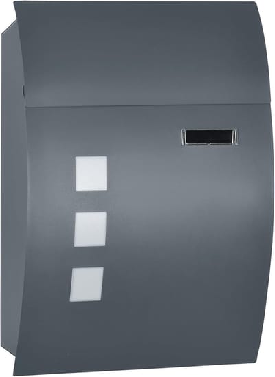 Brievenbus met slot - Postkast Wandmontage - Post ontvangen - Afsluitbaar met sleutel - 45 x 10 x 32 cm