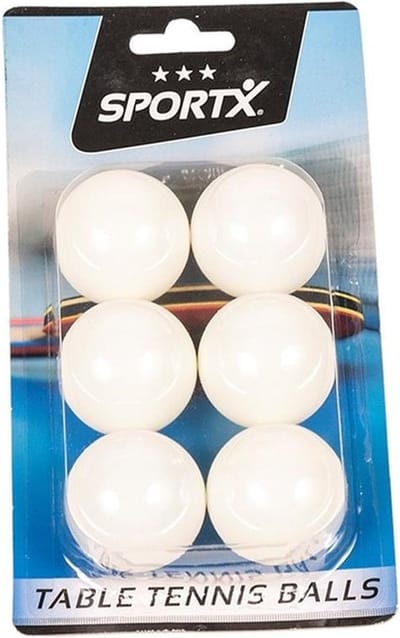 SportX Tafeltennisballen 6 op Blister