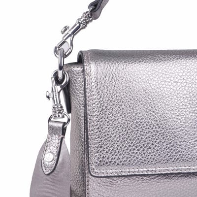 JOOP! Leren Schoudertas Splendere Muna Shoulderbag Gun Zilverkleurig