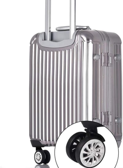 Kofferwielen Set - Bagagewielen Vervanging - Reizen Gemak - Universele Montage - 55mm Diameter - Zwart