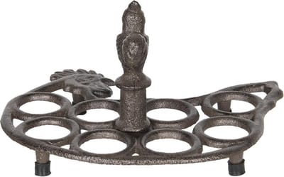Clayre & Eef Eierhouder 21x16x12 cm Bruin IJzer