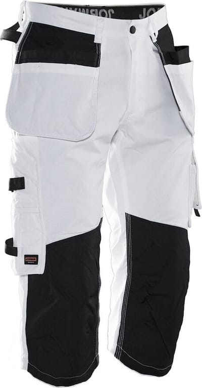 Jobman 2133 Painters' Long Shorts 65213311 - Wit/zwart - C46