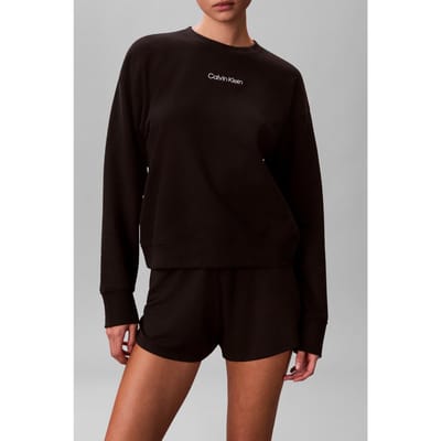 Calvin Klein French Terry Sweatshirt Black Größe: M | Longsleeves Outlet | Damen | Schwarz