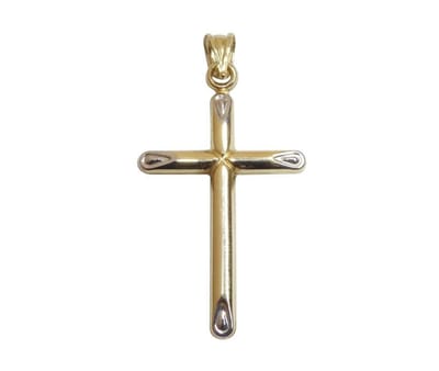 Bicolor gouden holle kruis