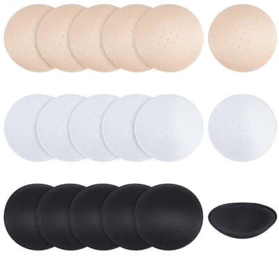 Dailygoods- Bh-vullingen 9 Paar - Verwijderbare Ronde Vullingen - 11,5 cm Polyester - Voor Bikinitopjes - Zwemkleding - Sport-bh's - Borstvullingen