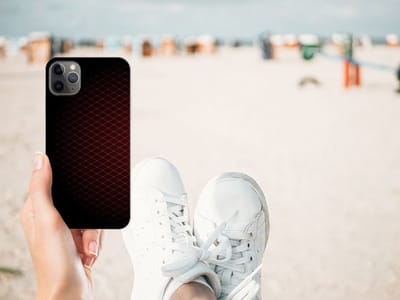 Apple iPhone 11 Pro Max TPU bumper Geruit Rood