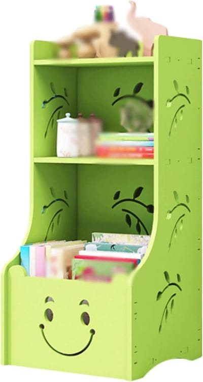 Boekenrek 3-laags - Opbergrek Kinderen - Speelgoed Opslag - Massief Houten Constructie - Niet Gespecificeerd - Natuurlijk Hout