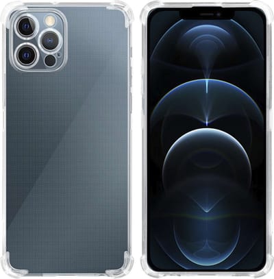 Cadorabo Hoesje geschikt voor Apple iPhone 12 PRO in Doorzichtig - Beschermhoes gemaakt van flexibel TPU Silicone Case Cover