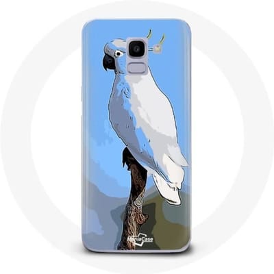 Coque pour Samsung Galaxy A8 2018 Cacatoès Perroquets blanc Oiseaux