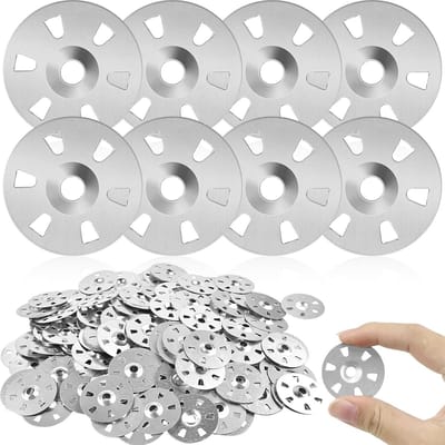 Set van 500 Gegalvaniseerde Stalen Ringen met een Diameter van 35 mm en 6 Gaten voor Bevestigen van Tegels, Spijkers en Gipsplaten