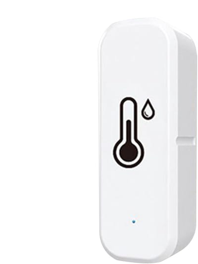 Temperatuur Vochtigheid Sensor - Slimme Hygrometer - Omgeving Monitoren - App Meldingen - 7x2.5x2 cm - Wit