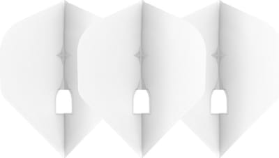 L-Style Champagne Flight L1 Standard Solid White - Dart Flights