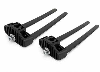 Rieba® Fiets Montageset voor Ringslot - Slot Fiets - Flexibele Bevestiging - Voor Fietsen zonder Montagegaten - Geschikt voor Stalen en Aluminium Frames - Eenvoudige Installatie - Inclusief Bevestigingsmateriaal - Zwart