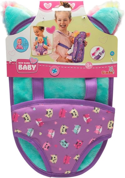 Zachte Draagstoel voor Poppen 30-43 cm - Verstelbare bandjes en 2 Draagrichtingen voor Kinderen Vanaf 3 Jaar