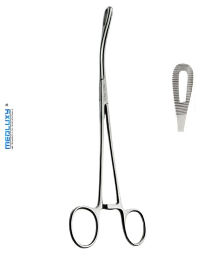 Medluxy - Tampontang Foerster Sponge Forcep - Gebogen - 23 cm - Professionele kwaliteit - M-0640 (klemschaar, medische klemtang, Sponge Forceps, Verpleegkunde) M-0640