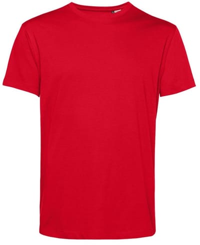 B&C Heren Organisch E150 T-Shirt (Rood)