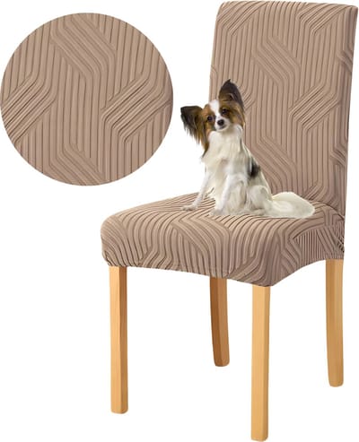 Merkloos - Stoelhoes - Beż Cappuccino - Jacquard - Beschermend