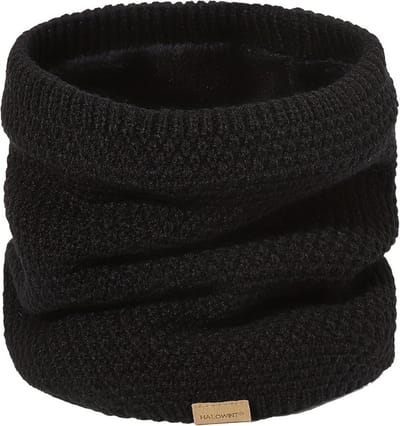 Nivard Nekwarmer - Dames - Fleece - Motor - Bandana - Masker - Colsjaal - Sjaal - Gewatteerd - Skiën - Warm - Rekbaar - Zwart