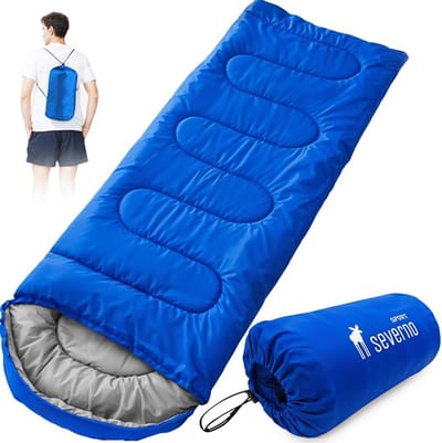 Zomerslaapzak - Mummieslaapzak - Kamperen en outdoor - Lichtgewicht en compact - 210 x 75 cm - Blauw