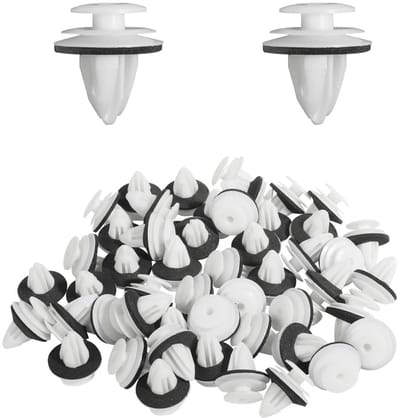 Dailygoods- Auto-Bevestigingsclips 100 Stuks - Universele Deurbekleding Clips - Kunststof Bumperklemmen - Versterkingsclip - Antislip Sponspad - Afmetingen 1,3 cm x 2 cm - Deurbekledingclips