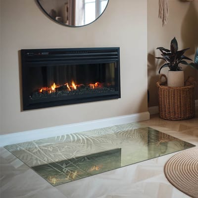 Coloray Vloerplaat Houtkachel - Vloerplaat Openhaard - 120 cm x 80 cm - Houtkachel Accessoires - Groente Vloerplaat Kachel - Verwarmingsaccessoires - Plaat voor Onder Houtkachel - Open Haard Accessoires - Vloerplaat Voor Kachel