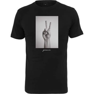 Mister Tee - Peace Sign Heren T-shirt - XS - Zwart