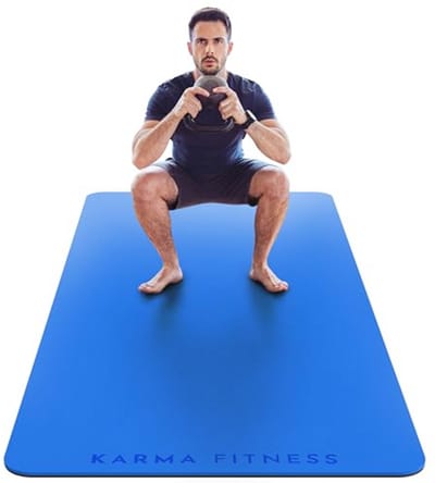 Extra dikke en extra brede antislip yogamat voor thuis - 183 cm x 80 cm x 10 mm - Perfect voor HIIT, pilates en gymnastiek