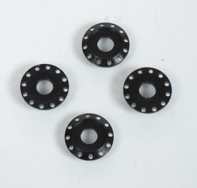Rondelle spacer aluminium DRC T02 anodisé noir pour moto cross enduro tuning racing