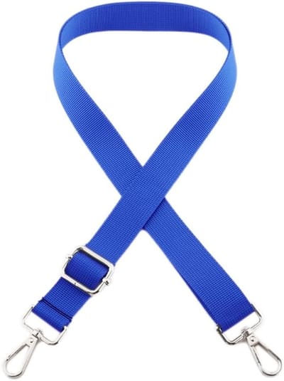 Verstelbare Schouderband voor Rugzak en Handtas, 2.5 cm Breed, 75-145 cm, DIY Draagriem in Blauw met Zilveren Gesp, Ideaal voor Comfortabel Gebruik