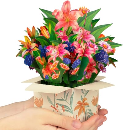 3D Pop-Up Bloem Boeket Wenskaart Voor Elke Gelegenheid Inclusief Envelop