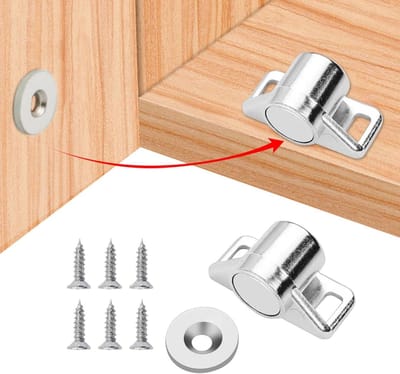 Magnetische kastdeur sluitingen met 6 schroeven, ideaal voor keukenkasten en meubels, eenvoudig te installeren