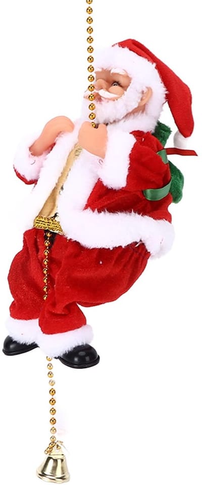 Dailygoods- Kerstboomhanger met Klimende Kerstman - Herbruikbaar Speelgoed - Leuke Decoratie - Interactieve Versiering - Vrolijke Kerstversiering - Perfect voor Kerstfeest - Kerstdecoratie
