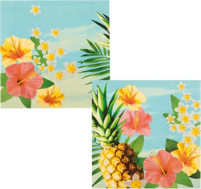 Boland - Set 20 papieren servetten Paradise - Tropisch - Hawaii - Themafeest - Tuinfeest - Verjaardag