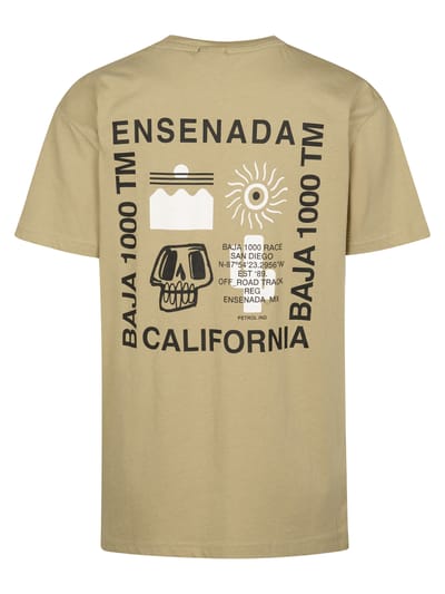 Petrol Industries - Jongens T-shirt met grafische rugprint Sombrero - Oranje - Maat 104