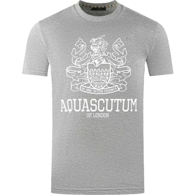 Aquascutum Heren Londen Aldis Vet Logo T-Shirt (Grijs)
