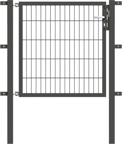 Enkele Poort - Flexohek Draaipoort - Terrein Afbakenen - Roestbestendig Geplastificeerd - 100x100 cm - Antraciet