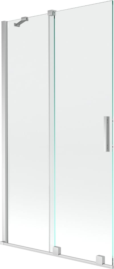 Mexen Velar badwand 2-delig verschuifbaar 100 x 150 , transparant, chroom - 896-100-000-01-01