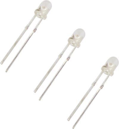 Led assortiment 3 mm. transparant - 400 stuks - 10 kleuren