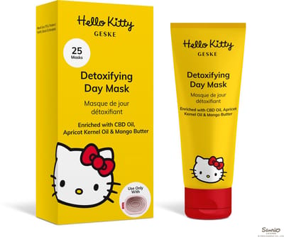 GESKE Detoxifying Day Mask | Gebruik met Hello Kitty Sonic Warm & Cool Mask | Gezichtsmasker met CBD, abrikozenpitolie en mangoboter | Beschermend | Normale tot gevoelige huid | Vegan en dierproefvrij